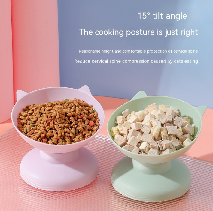 Oversized Cat Food Bowl : Wide, Spill-Resistant Design