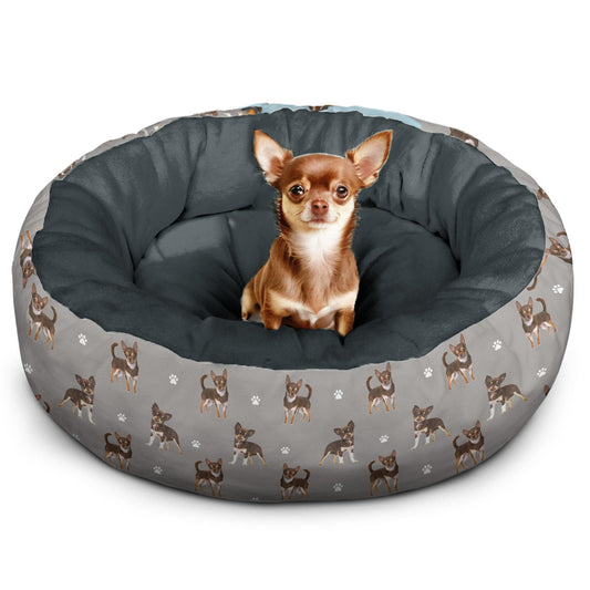 Calming Donut Dog Bed - Round, Washable, Small to Large