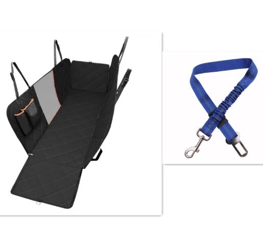 Waterproof Dog Car Seat Cover - Hammock Style with Mesh Window