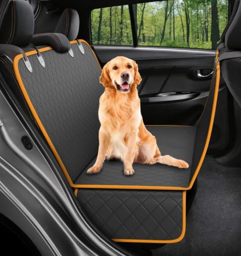Waterproof Dog Car Seat Cover - Hammock Style with Mesh Window