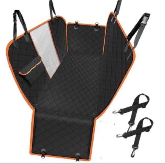 Waterproof Dog Car Seat Cover - Hammock Style with Mesh Window