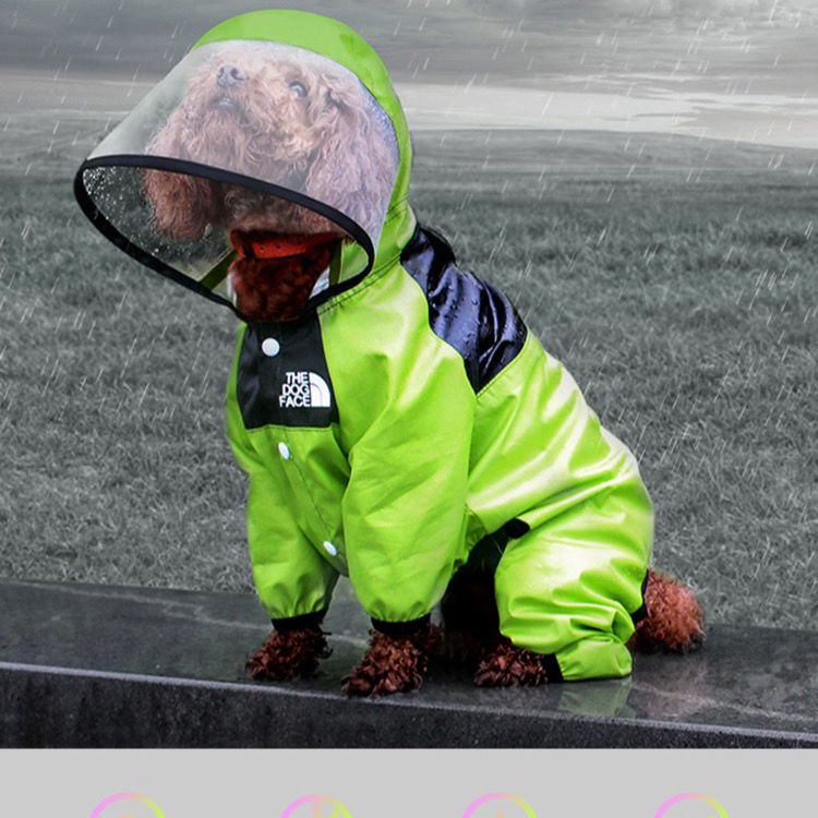 Reflective Waterproof Dog Raincoat - Small Breeds