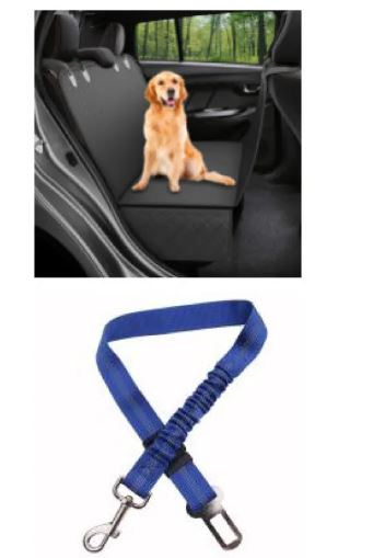 Waterproof Dog Car Seat Cover - Hammock Style with Mesh Window